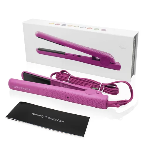 Miniatura 2 de HerStyler Colorful Seasons - Paquete de 2 planchas planas de cerámica (rosa) y aceite de marula para el cabello