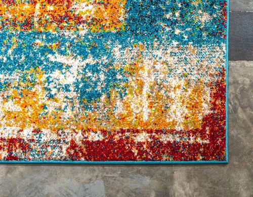 Miniatura 8 de Unique Loom - Alfombra estilo tradicional de Rosso Collection, Polipropileno, Azul (multi/blue)