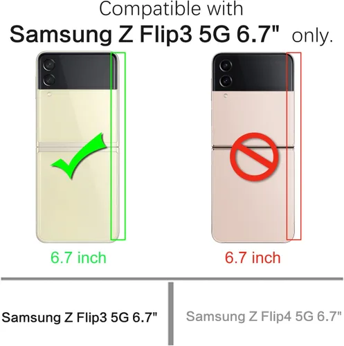 Miniatura 2 de BENTOBEN Funda para Galaxy Z Flip 3, resistente 2 en 1, a prueba de golpes, compatible con carga inalámbrica, pantalla de 6.7 pulgadas, azul profundo