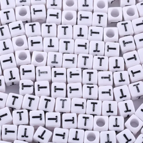 Miniatura 12 de 1000 cuentas cuadradas de acrílico blanco con números, cuentas de números del 0 al 9 para hacer joyas, collares, llaveros, pulseras