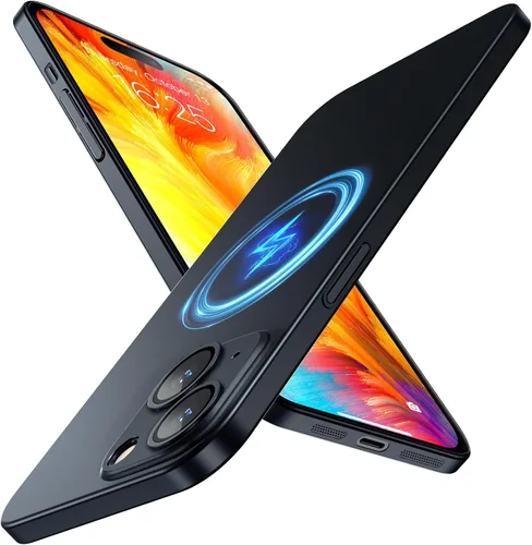 Miniatura 16 de Funda magnética delgada diseñada para iPhone 17 Pro Max [Compatible con MagSafe], funda con acabado fino, de piel, con respaldo duro
