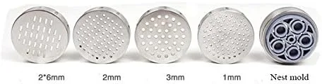Miniatura 3 de Máquina manual de acero inoxidable para hacer pasta a presión con 5 boquillas diferentes para hacer fideos