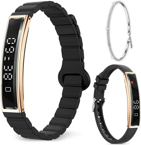 Miniatura 9 de Efolen Pulsera inteligente para mujeres, rastreador de fitness ultraligero con monitor de frecuencia cardíaca/oxígeno en sangre/sueño/podómetro