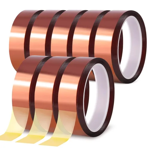 Miniatura 9 de 4 rollos de 20 mm×25 m (82 pies) de cinta térmica, cinta de transferencia resistente al calor para sublimación para prensa de calor, soldadura