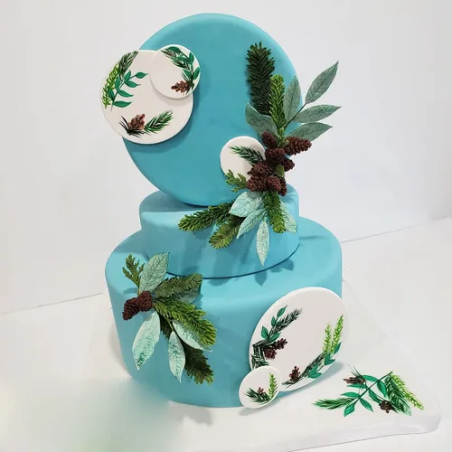 Miniatura 5 de ZHUOJIE Flower Pro - Molde de silicona para follaje de invierno y follaje de boda, decoración de pasteles y manualidades para bodas, guirnaldas
