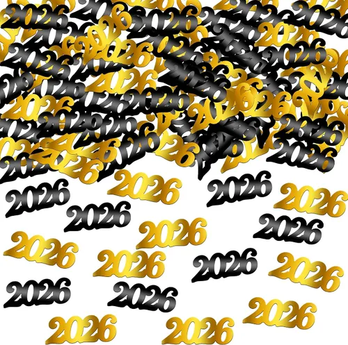 Miniatura 24 de KatchOn, Confeti de graduación negro brillante 2026 – Paquete de 500 Confeti de graduación 2026 decoraciones de graduación 2026 Decoraciones