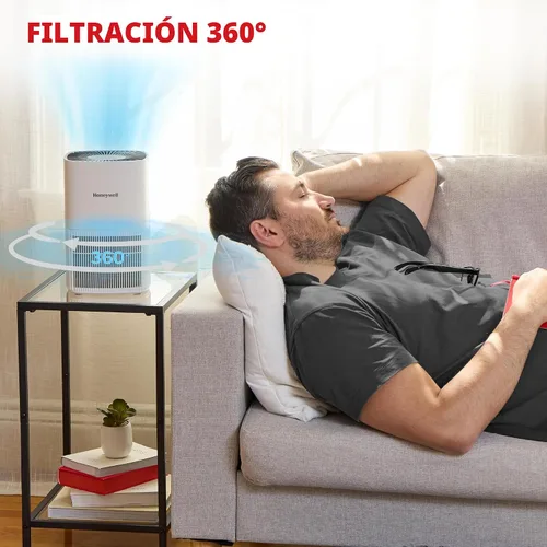 Miniatura 9 de Honeywell Allergen Plus HPA125W - Purificadores de aire HEPA compactos para habitación pequeña, cobertura de hasta 530 pies cuadrados, filtro 3