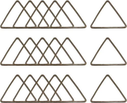 Miniatura 8 de MECCANIXITY Aro de abalorios triangular, anillo de enlace geométrico hueco triangular para hacer joyas