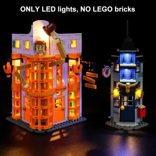 Miniatura 3 de Vaodest Luz LED para Lego 76422 Diagon Alley: Weasleys' Wizard Wheezes Set, diseño y configuración compatible con el modelo 76422