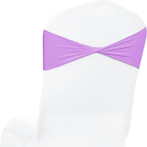 Miniatura 34 de MDS® Paquete de 10 bandas elásticas de elastano para silla sin hebilla deslizante, lazo elástico reutilizable para silla para boda, recepción