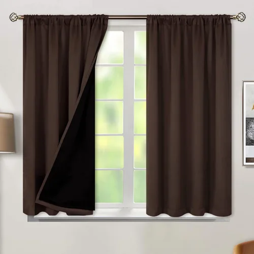 Miniatura 74 de BGment - Cortinas opacas para sala de estar de 63 pulgadas de largo, juego de 2 paneles, cortinas para oscurecer toda la habitación, cortinas