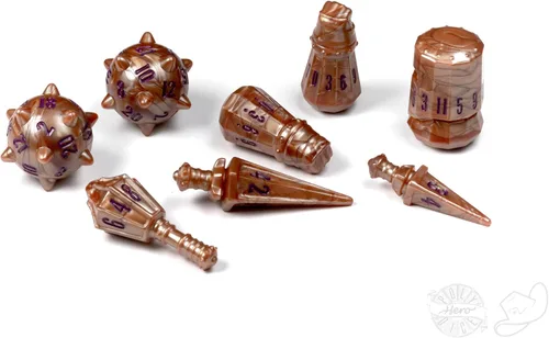 Miniatura 17 de PolyHero Wizard Dice Set – Acid Splash Polyheadral Shaped Dice for D&D & RPG - Role Playing Games 8-Piece Themed Set, Unique Gift for Tabletop