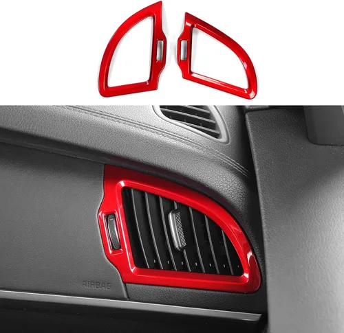 Miniatura 3 de YOUTOOCAR 2 cubiertas laterales de ventilación compatibles con accesorios Kia Stinger 2018-2023 (rojo)