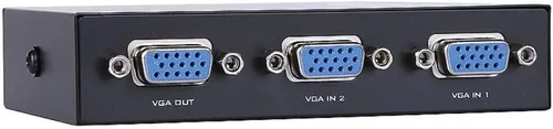 Miniatura 3 de Conmutador de vídeo VGA de 2 puertos 2 en 1 salida 1 en 2 salida bidireccional Compartir vídeo mutuo host host externo VGA TV Monitor proyector
