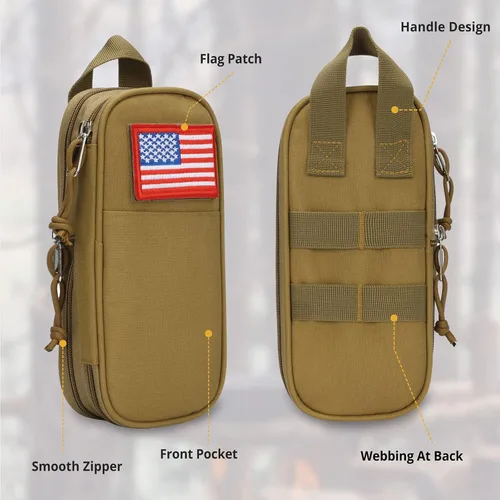 Miniatura 3 de ATRIPACK Estuche para lápices de gran capacidad, gran almacenamiento, táctica, pequeña bolsa de herramientas, estuche para rotuladores, bolsa