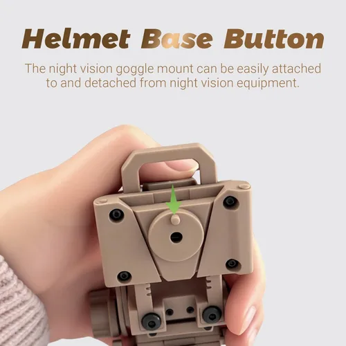 Miniatura 8 de Helmet Mount Night Vision Goggles Nylon NVG Tactical Helmet Mount Adjustable Full Nylon Tactical Helmet Mount for L4G24 Nvg Mount Marrón