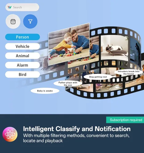Miniatura 5 de Gyliziex Cámara de seguridad para interiores, 2 paquetes, 2K 5G WiFi para bebé/mascota/perro/niñera para seguridad del hogar, cámaras de seguridad
