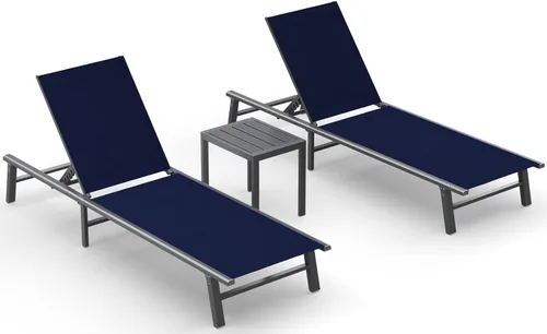 Miniatura 23 de Tumbona de Aluminio para Exteriores - Silla de Descanso Plegable y de Montaje Libre para Exteriores con 5 Respaldos Ajustables, Silla de Patio