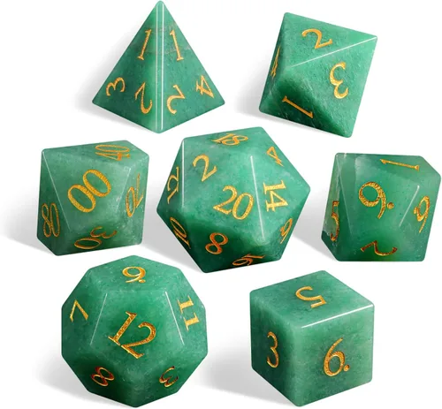 Miniatura 15 de LUCKY-M Juego de dados de piedras preciosas DND, juego de dados de mazmorras y dragones, juegos de dados RPG, accesorios de regalo