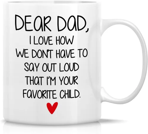 Miniatura 6 de Retreez - Taza divertida con texto en inglés "No. 1 Dad", 325 ml, tazas de cerámica, mensajes divertidos, sarcásticos, motivacionales, regalos