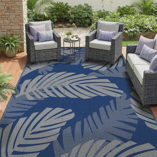 Miniatura 50 de GENIMO - Tapete reversible e impermeable para exteriores, en oferta, de paja de plástico, para áreas grandes, campamentos, RV, pícnics, terrazas