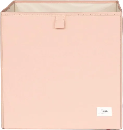 3 Sprouts Cubo de almacenamiento de tela reciclada, organizador plegable de 13 pulgadas para sistemas de estanterías de cubos, cubos para niños,