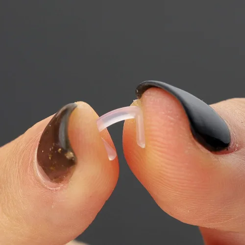 Miniatura 4 de PiercingJ 20 piezas de 14G 16G Bioflex Clear Bioflex Septum Anillos Retenedores Flexible Acrílico Anillo de nariz Retenedor en forma de U Piercing
