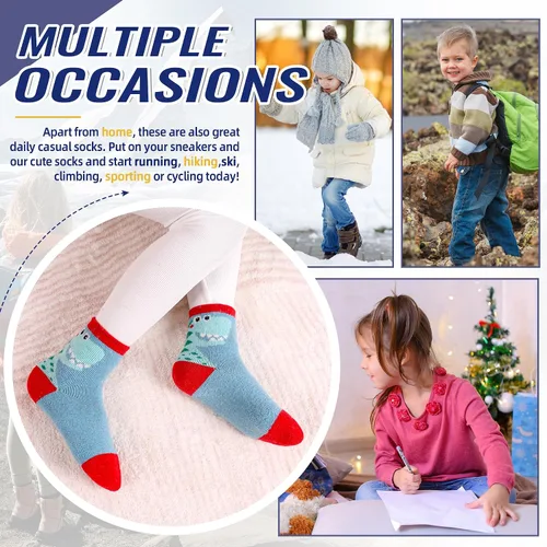 Miniatura 12 de Eocom 6 pares de calcetines de invierno cálidos de lana para niños y niñas