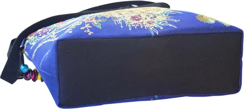Miniatura 4 de Bolsos de hombro vintage para mujer, bolsos de mano, bolso de viaje para mujer con lentejuelas brillantes bordadas fénix