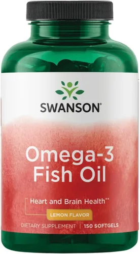 Miniatura 7 de Swanson Aceite de pescado Omega-3 Suplemento de apoyo para el corazón, el cerebro y las articulaciones para adultos conscientes de la salud, sabor a