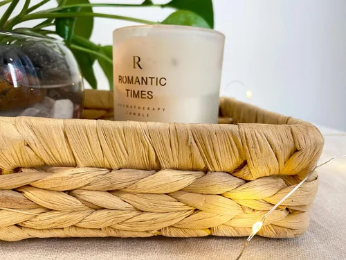Miniatura 7 de Toallero tejido rústico de hierba marina para spa, jacinto de agua de granja, servilleta para escritorio