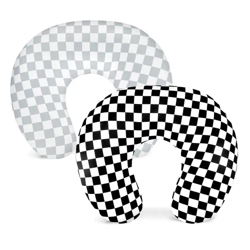 DILIMI Paquete de 2 fundas de almohada de lactancia, funda elástica extraíble para almohadas de lactancia, funda ultra suave y cómoda para bebés