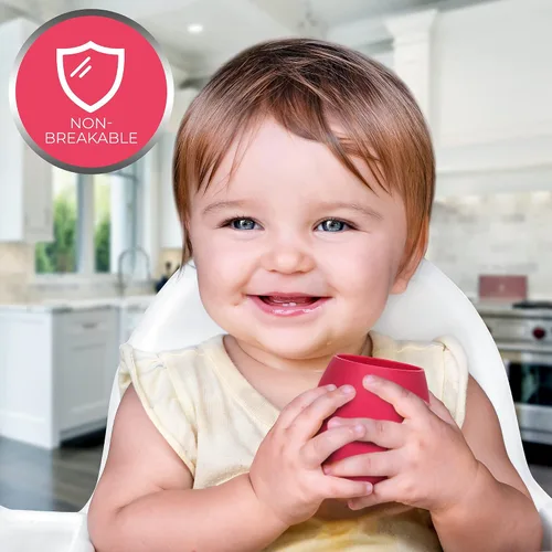 Miniatura 4 de Taza de silicona para bebé, taza de entrenamiento para niños pequeños, taza abierta para el destete LED del bebé, paquete de 2 tazas para bebés que