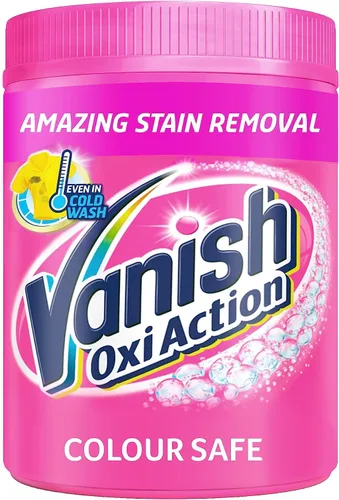 Vanish Oxi Action - Polvo removedor de manchas de color seguro para ropa, 2.2 lbs, primera vez increíble eliminación de manchas incluso en lavado