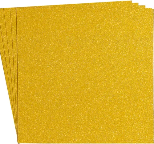 50 hojas de cartulina con purpurina gruesa para fiestas de cumpleaños, manualidades e invitaciones (dorado, 12 x 12 pulgadas)