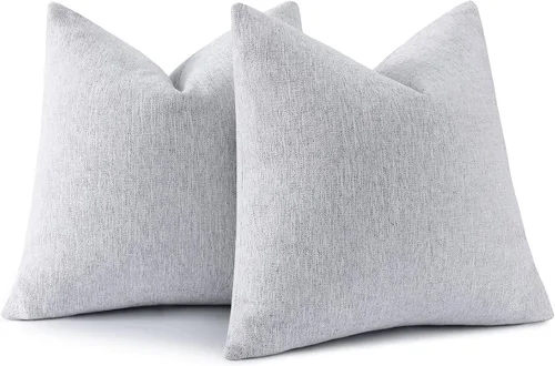 Miniatura 10 de decorUhome Juego de 2 fundas de almohada decorativas de felpilla otoñal de 12 x 20 pulgadas, fundas de almohada lumbares de granja neutra con Azul