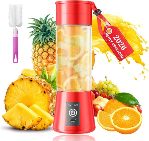 Miniatura 10 de Portable Blender for Smoothies & Shakes - Cordless Personal Size Blender with 6 Blades, 380Ml Juice Cup, Lightweight & Rechargeable, Freshly
