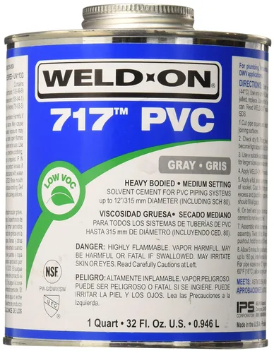 Miniatura 9 de Weld-On 10121 711 Cemento solvente de PVC de grado industrial de alta resistencia, de ajuste medio y bajo contenido de compuestos orgánicos