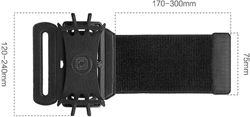 Miniatura 6 de Soporte universal para teléfono celular, rotación de 360°, antebrazo, muñeca, entrenamiento, banda deportiva para Samsung Galaxy S25 S24 S23 S22 S21