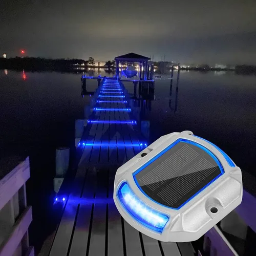 Miniatura 10 de VOLISUN Luces Solares para Entrada de Vehículos Luces para Muelle y Terraza Paquete de 16, 2 Colores en 1, LED Alimentadas por Energía Solar Blanco