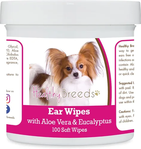 Miniatura 62 de Healthy Breeds Pastor alemán, silla de montar, toallitas de limpieza de oídos con aloe y eucalipto para perros, 100