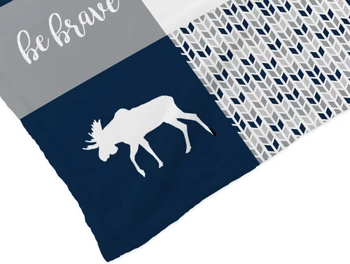 Miniatura 7 de Envío al día siguiente - Manta de bebé personalizada de Woodland azul para niños - Impresa en Estados Unidos - Mantas personalizadas para bebés