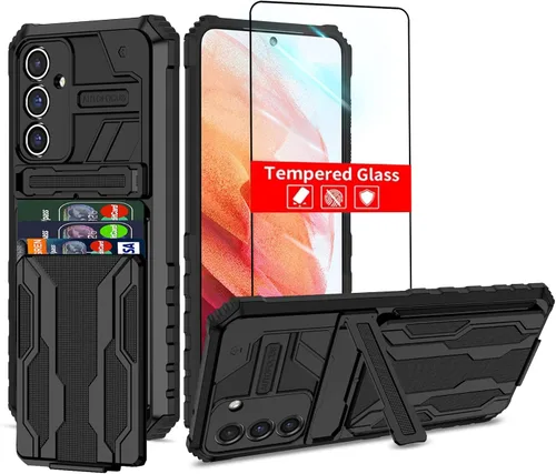 Funda para Samsung Galaxy A54 con Soporte para Tarjetas Funda de Cartera Desmontable, Protector de Pantalla Incorporado Soporte para Teléfono Funda