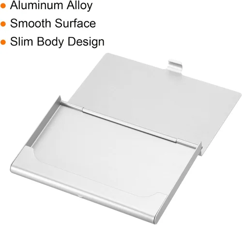 Miniatura 5 de PATIKIL Titular de la tarjeta de visita, titular de la tarjeta del metal de aluminio para la tarjeta de crédito de la tarjeta de, Dorado, plateado
