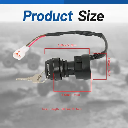 Miniatura 2 de WFLNHB Interruptor de encendido con llave de repuesto para Yamaha Raptor 250 350 660R 700