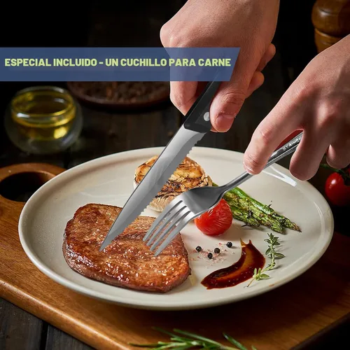Miniatura 5 de Logcow Utensilios de Viaje con Estuche, Utensilios Reutilizables, Juego de Cubiertos Portátiles de Viaje para Camping, Juego de Cubiertos de Acero