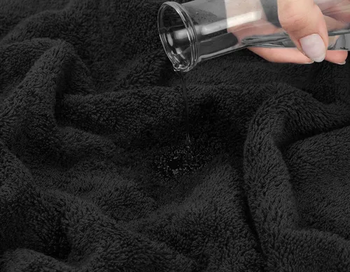 Miniatura 4 de Paquete de 24 toallas de mano de alta calidad, 100% algodón, suaves y altamente absorbentes, 16 x 27 pulgadas, toallas negras a granel para baño