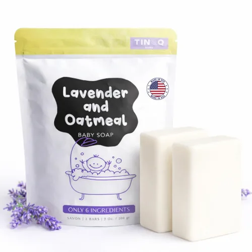 Barra de jabón para bebés para piel sensible | Jabón de baño natural para niños pequeños y adultos | Aceite esencial de lavanda orgánica relajante |