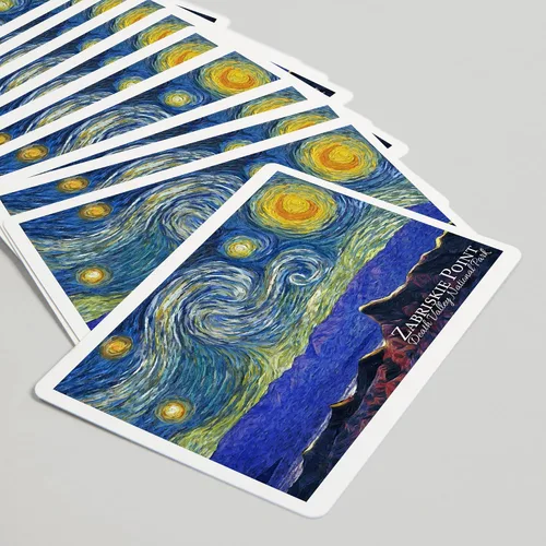 Miniatura 5 de Lantern Press Zabriskie Point, Death Valley National Park, California, Starry Night, 52 Playing Cards for Adults, Poker Size Card Deck