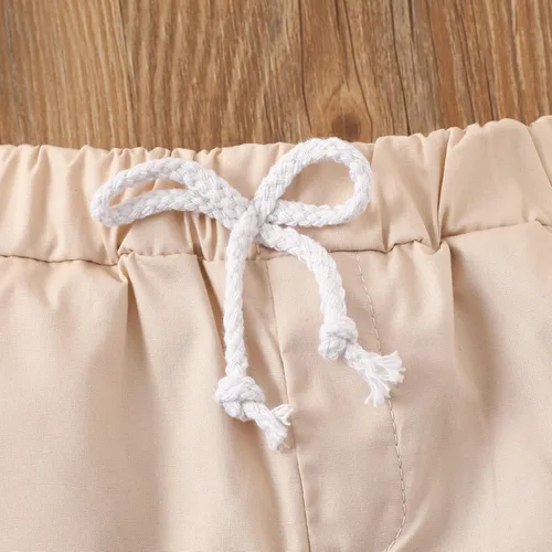 Miniatura 4 de Conjunto de camisa de manga corta con botones y pantalones cortos para bebé y niño, con estampado de verano